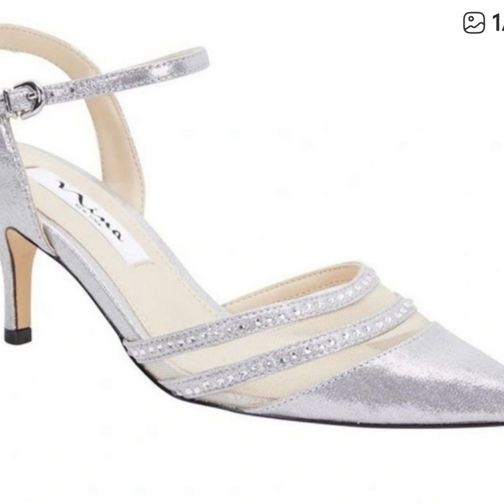 Nina Silver Glittery Shoes